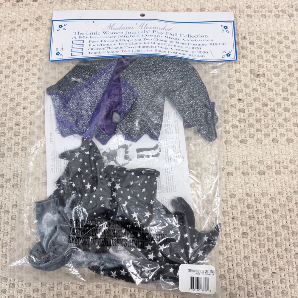 Vintage Madame Alexander Little Women Journals Oberon Theseus Stage Costume NIP